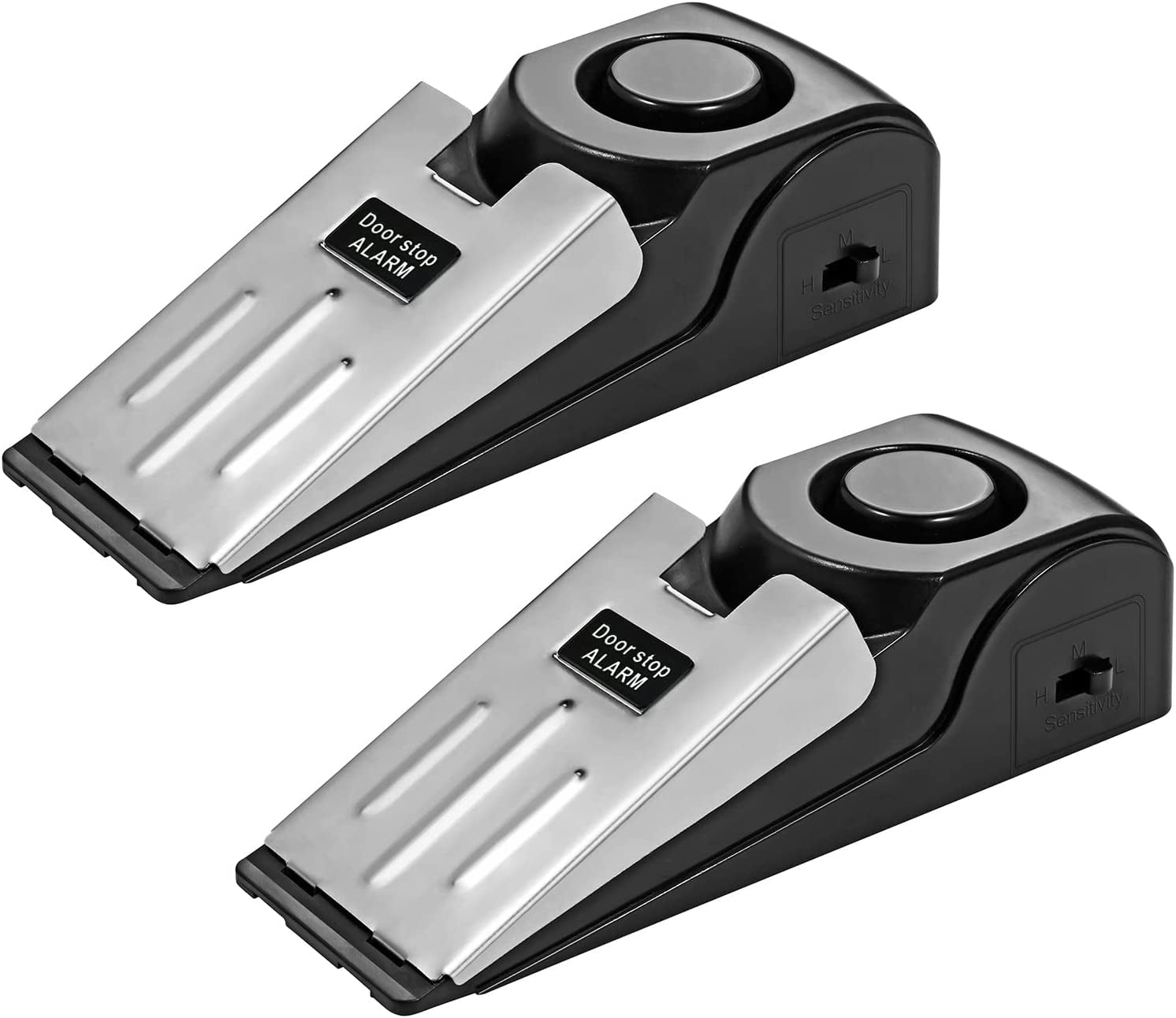 2-Pack Door Stop Alarm – 120dB Wedge Security Door Stoppers for Home, Hotel & Travel Safety